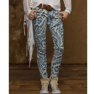 🌻Denim & Supply Ralph Lauren Asiatic Floral Printed ankle zip skinny jeans
